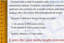 Dobbiamo scrivere post brevi per essere letti oggi?