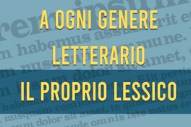 A ogni genere letterario il proprio lessico