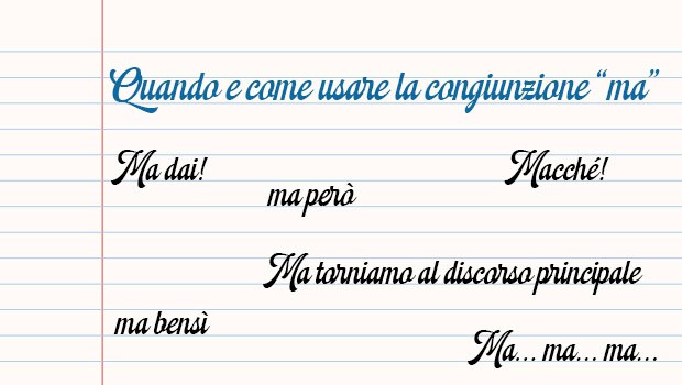 Quando e come usare la congiunzione “ma”